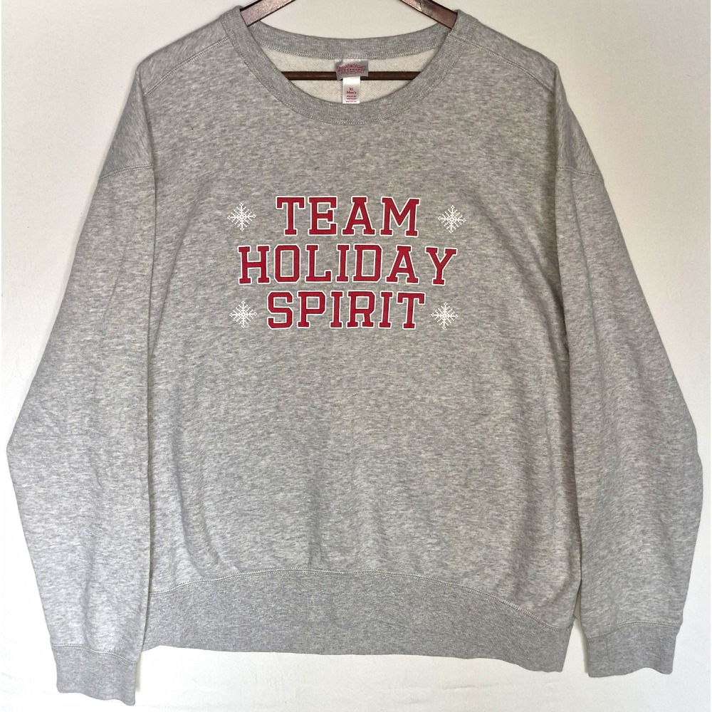 Wondershop Men's XL Gray Crewneck Pullover Sweatshirt Graphic Print Fleece